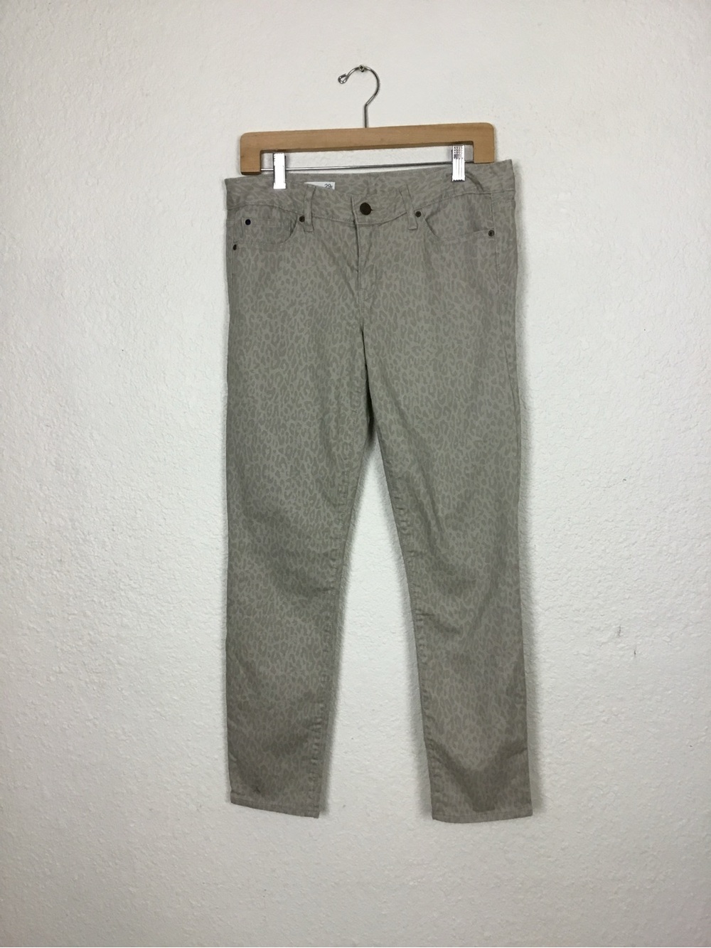 Gap Jeans Size 29 Womens Skinny Denim Animal Print Cotton Ten Casual Ankle Pants